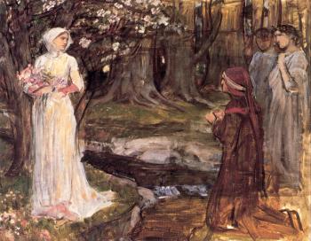 約翰 威廉姆 沃特豪斯 Dante and Beatrice 約翰 威廉姆 沃特豪斯 Dante and Beatrice